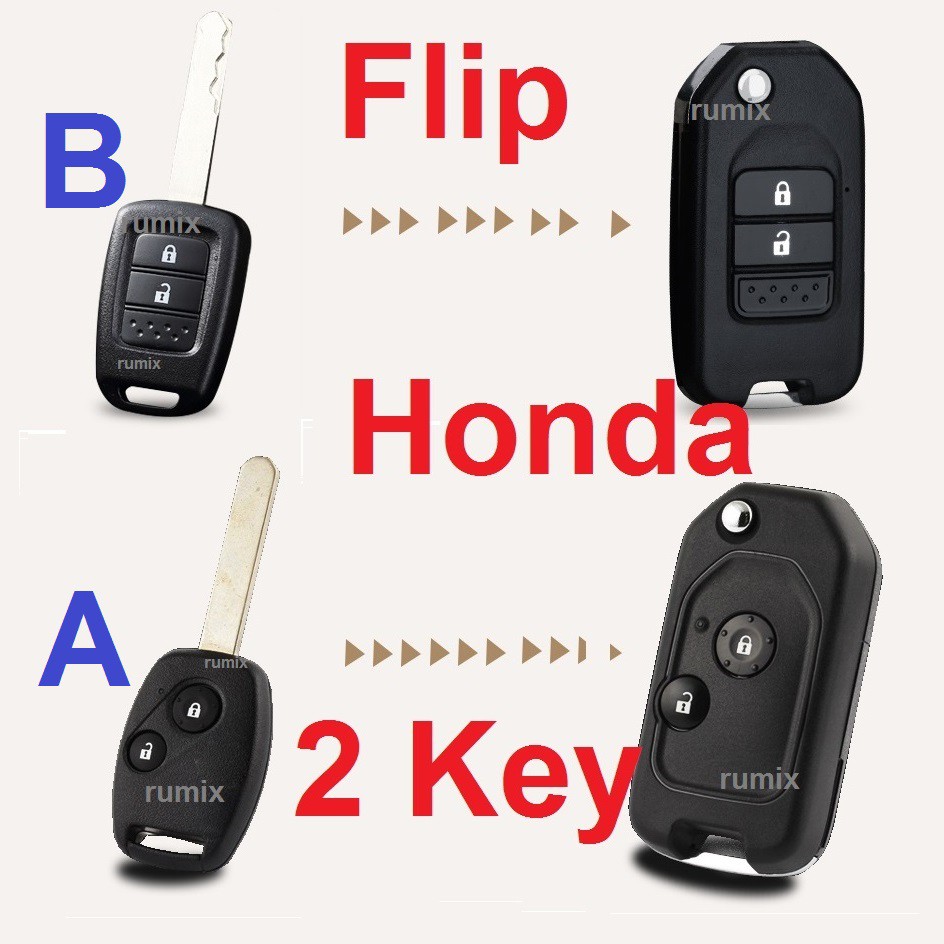 CASING COVER CASE KUNCI LIPAT FLIP KEY HONDA JAZZ BRIO MOBILIO CITY CRV TYPE LAMA DAN BARU