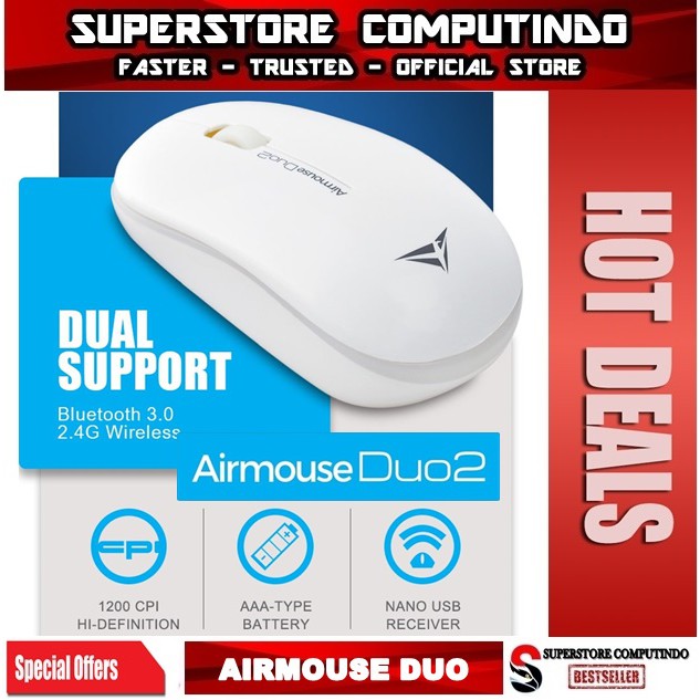 Alcatroz Airmouse DUO 2 -Wireless &amp; Bluetooth