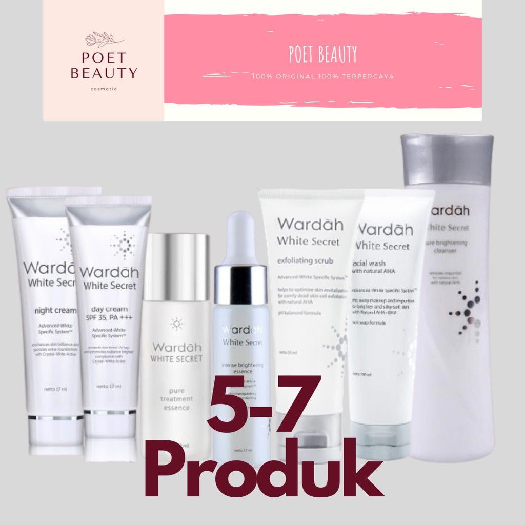 Wardah White Secret Series Paket Series Hemat 5-7 Produk