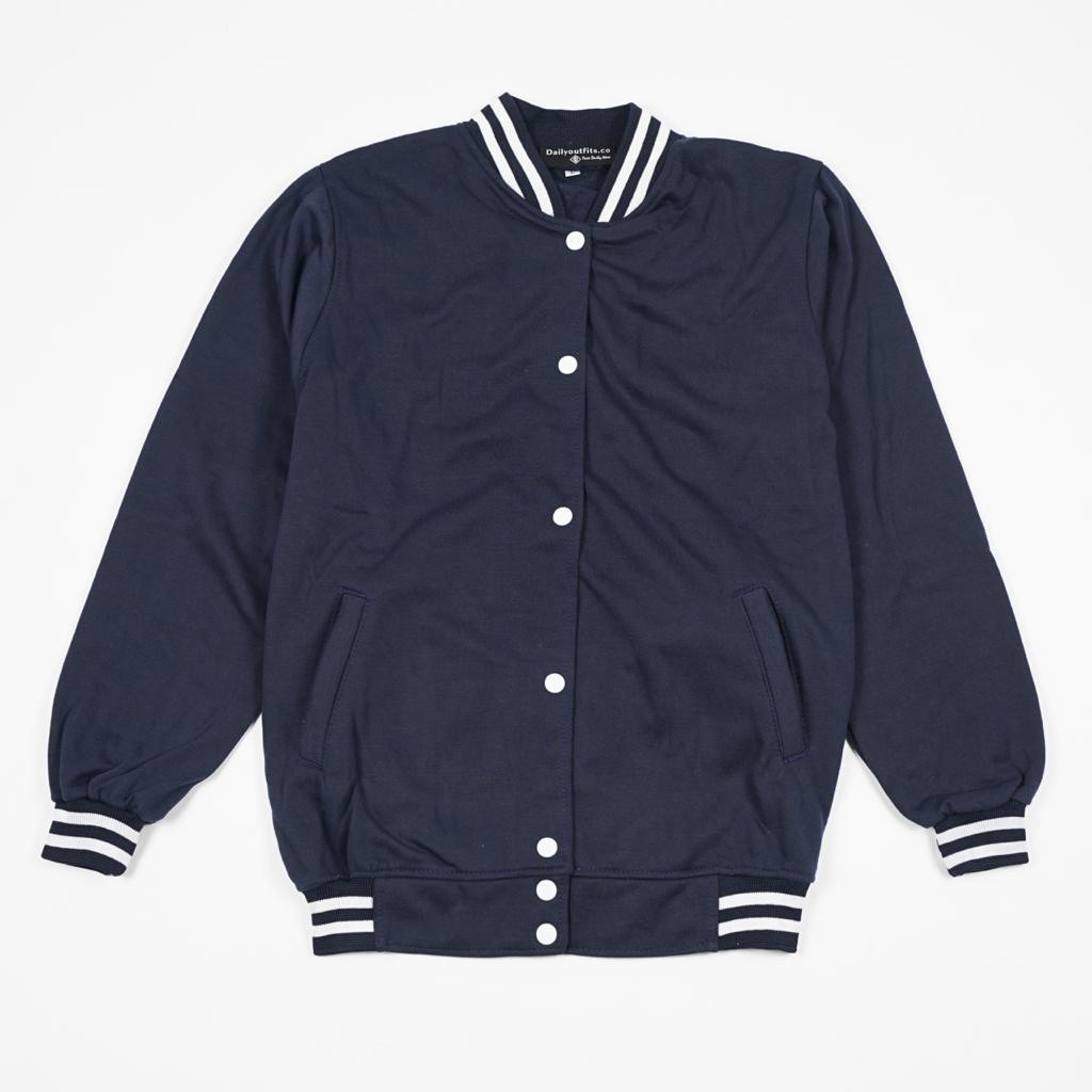 Dailyoutfits Jaket Baseball Varsity Navy