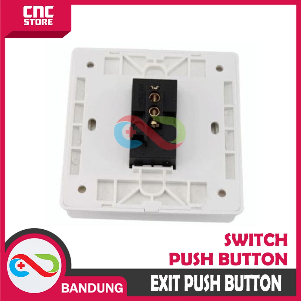 EXIT BUTTON PUTIH BESAR TOMBOL PUSH BUTTON SWITCH SAKLAR