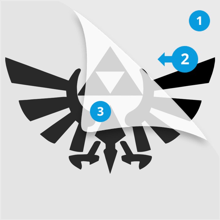 Stiker Decal Laptop Sticker Video Game Legend of Zelda Hyrule Logo