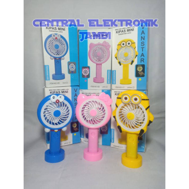 KIPAS MINI CAS PORTABLE KARAKTER / KIPAS MINI CAS KARAKTER