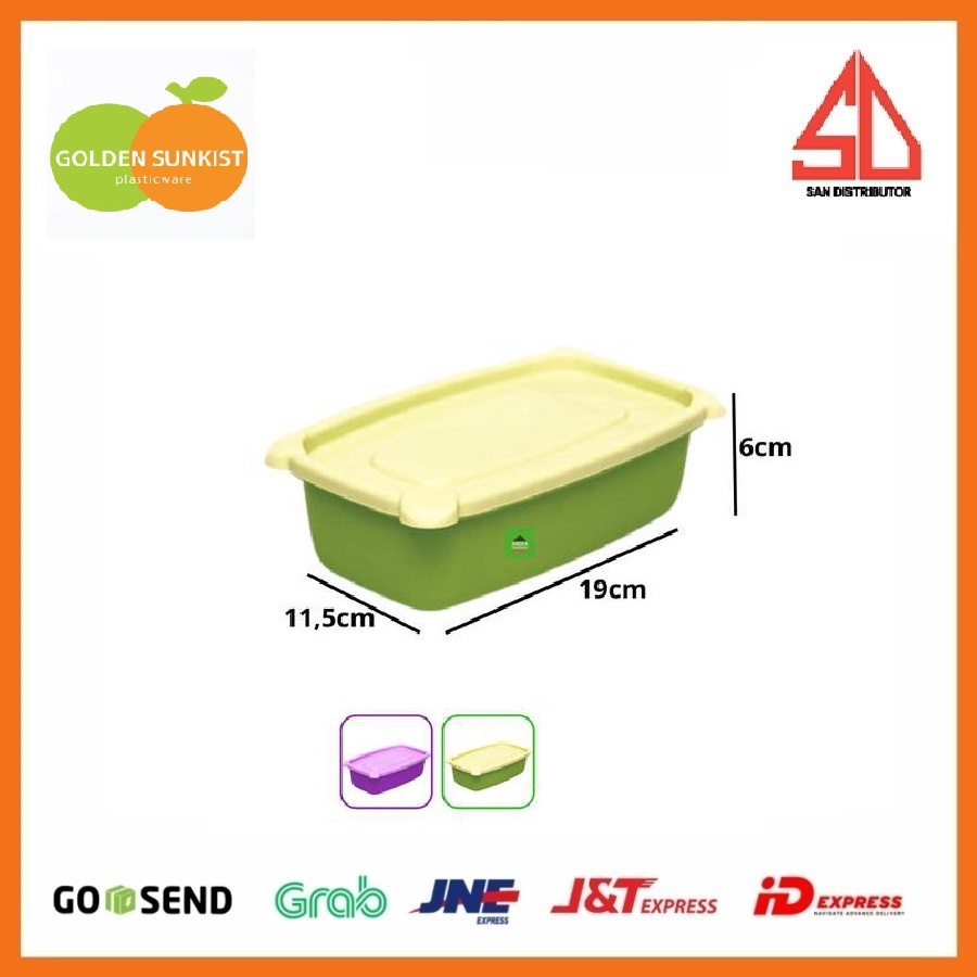 Tempat makan single golden sunkist KLK-3007 mangkok + tutup