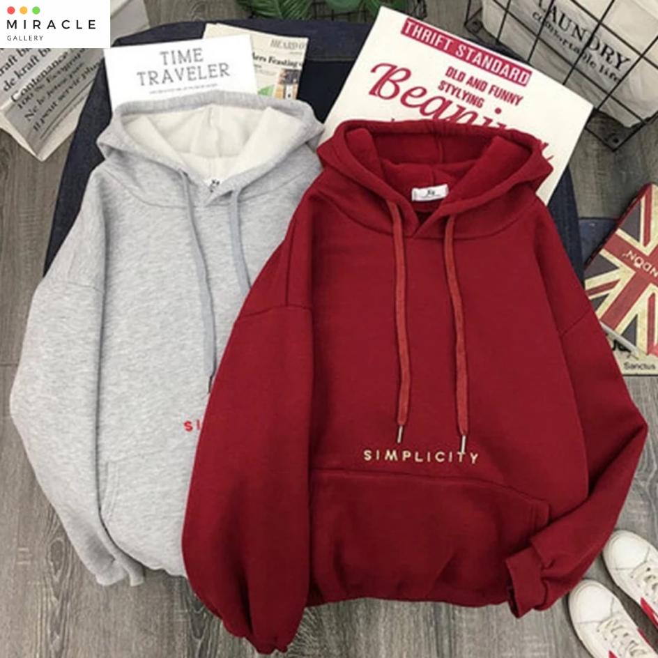 Sweater Hoodie Couple / Jaket pasangan SIMPLICITY COUPLE Bahan Fleece Premium