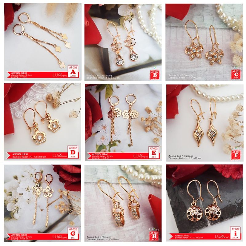 Anting xuping wanita dewasa top Random premium lapis emas termurah kwalitas mewah elegan terlaris-4