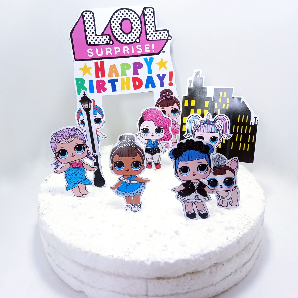 Topper Dekorasi Kue Ulang Tahun LOL