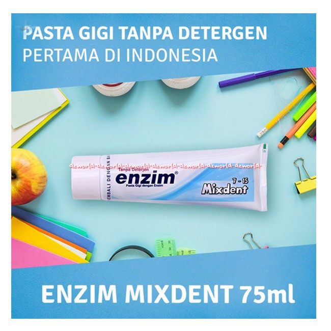 Enzim Toothpaste With Enxim Mixdent 7-15 Tahun Odol Pasta Gigi  75ml