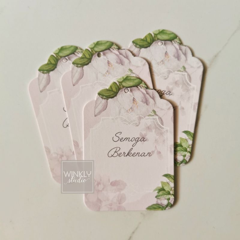 25pcs Hang Tag Blank Hangtag Card Mini Kartu Ucapan Semoga BERKENAN