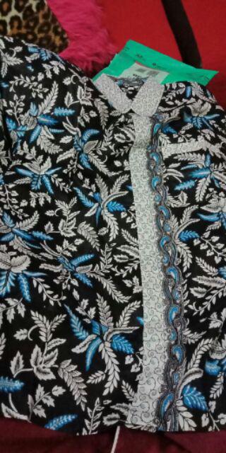 Kemeja Batik Pria Blarak Biru