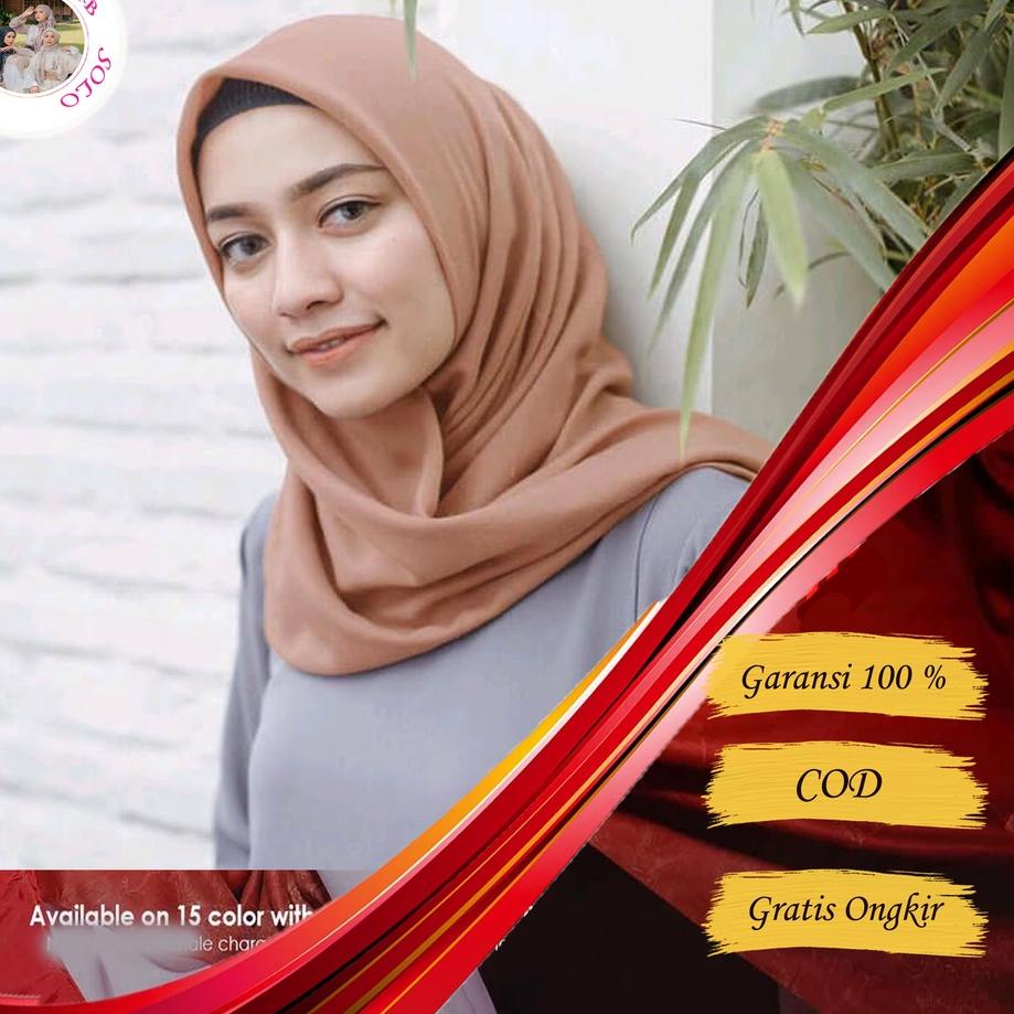 ♥ PARIS JAPAN Jilbab segiempat Paris polos  Jepang I GARANSI I paris premium jilbab hijab kerudung p