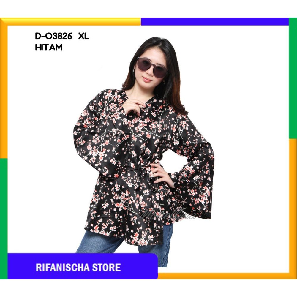 Rf 03826 Baju Blouse Atasan XL Jumbo Murah Wanita Kekinian (MF)