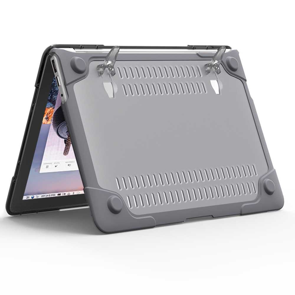 ToughSheel Hard Carrying Case with Stand Rugged Case for Macbook Air 13 Inch 2020 M1 A1932 A2179 A2337