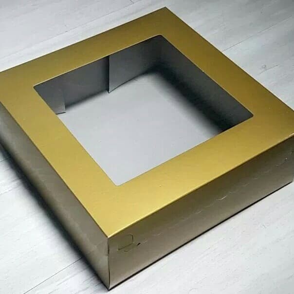 kardus kaca emas/ kardus kue / Kardus Cake Warna Gold fuji box ukuran 30cm / 28cm / 25cm