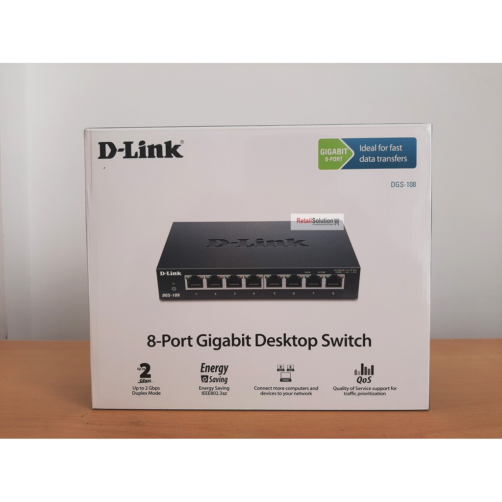 Switch 8 Port Gigabit - DLINK D-LINK DGS108 / DGS-108 / DGS 108