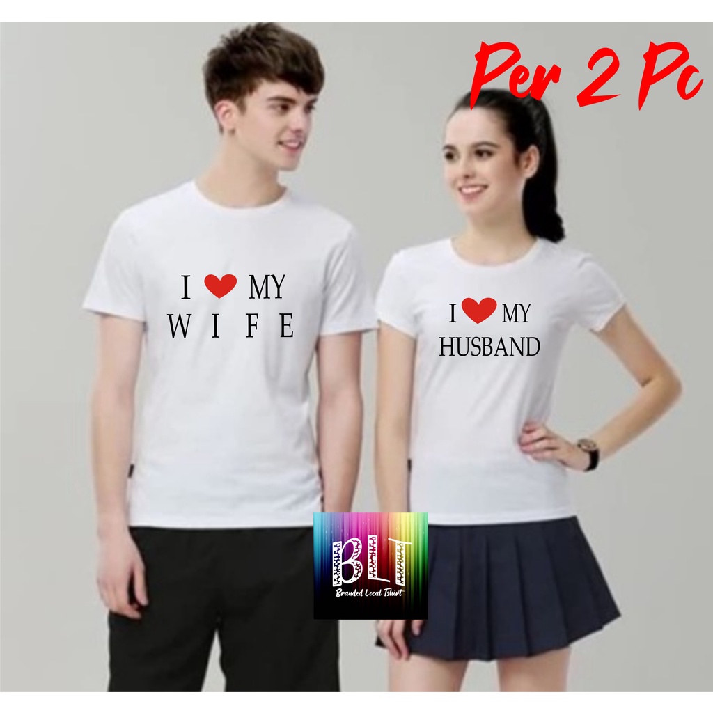 Promo Diskon Couple I Love Husband And Wife PER 2 PC COD/KAOS  /KAOS EKSPRESI/KAOS HITS/KAOS BANDUNG/KAOS MURAH/KAOS DISTRO