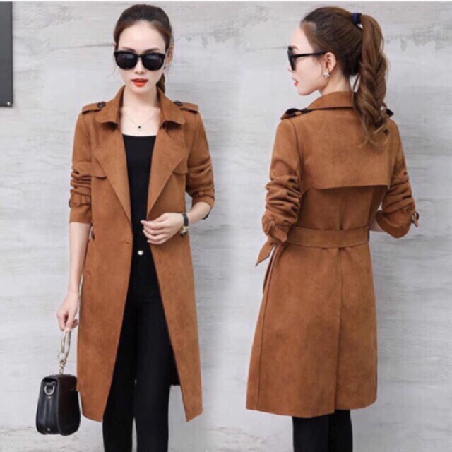 Long Coat Jaket Panjang/ Blazer Wanita Panjang / Coat Suede Premium Termurah