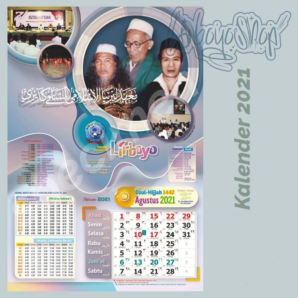 Kalender Lirboyo 2021 Almanak Lirboyo 2021 Shopee Indonesia