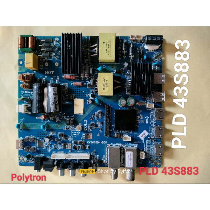 Mainboard Motherboard TV LED Polytron PLD 43S883, PLD 43S883, 43S883
