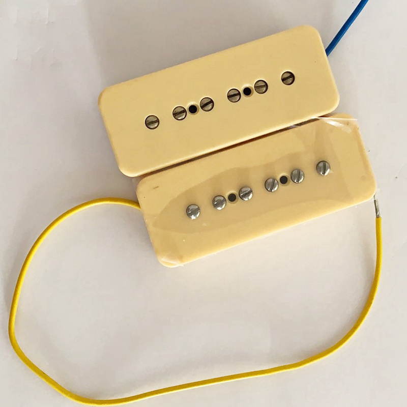 Alnico V Alnico 5 Single Coil Soapbar P90 Neck Bridge Pickup 50 / 52mm Bahan Metal Untuk Gitar Elektrik