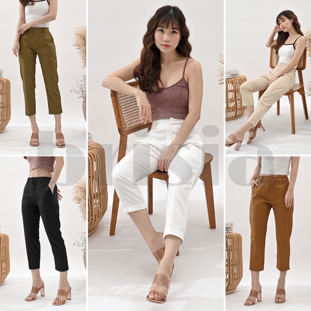 [2 SIZE] 7 WARNA - SEVILLA PANTS 7/8 / Comfy Pants Formal Pants Celana Santai Wanita