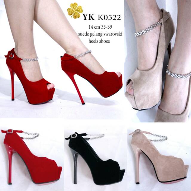 OSshoes 0522 premium heels 14cm 14 cm import shoes wanita high heels highheels ketutup opentoe