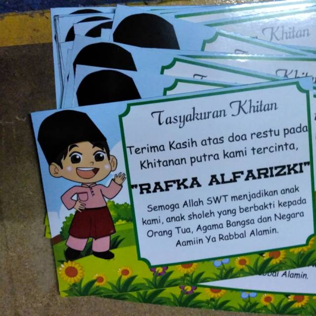 Kartu Tasyakuran Khitan