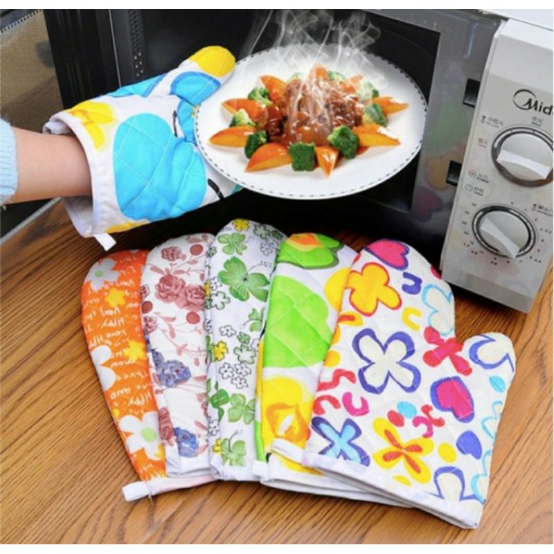 Sarung tangan oven microwave set