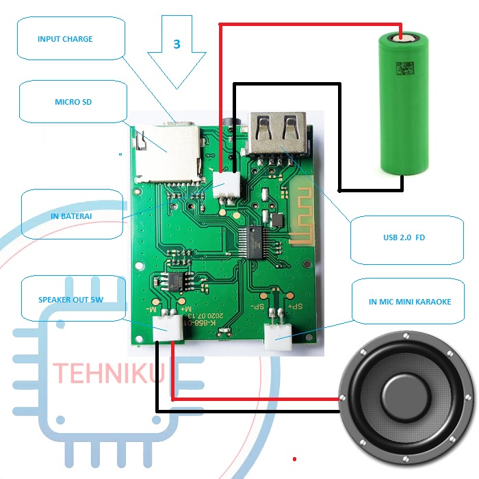 MODUL mp3 speaker bluetooth diy miniatur audio KIT diy Mp3