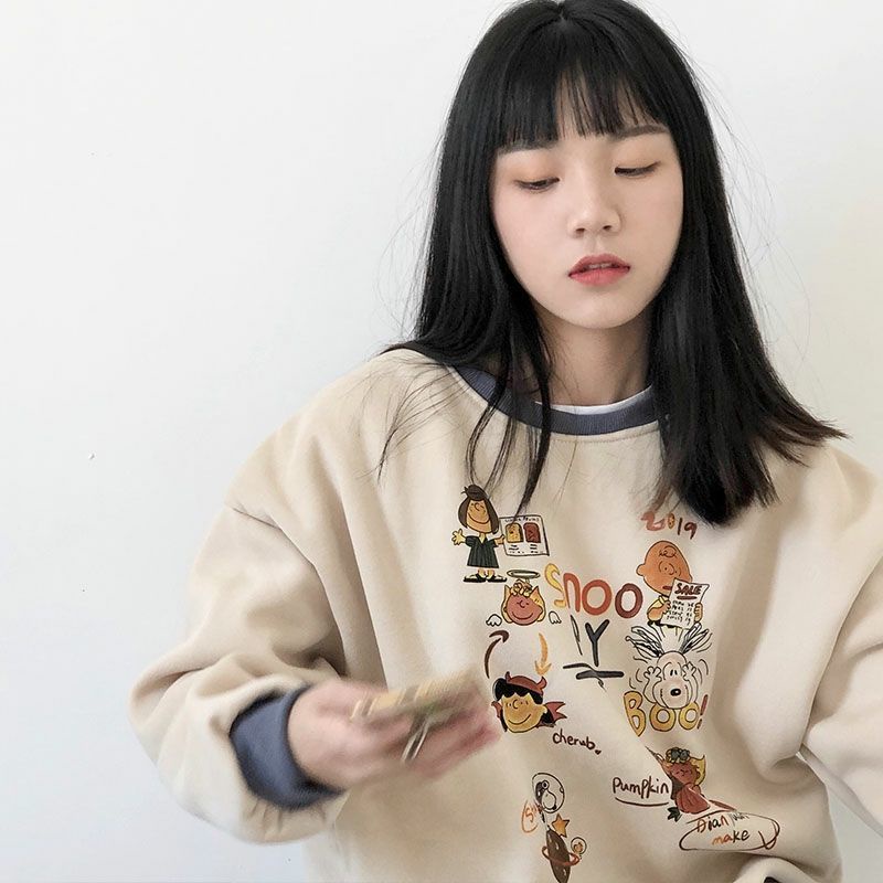 SNOOPY Sweater Wanita Oversize | Sweater Size M.L.XL | Korean Style Kekinian