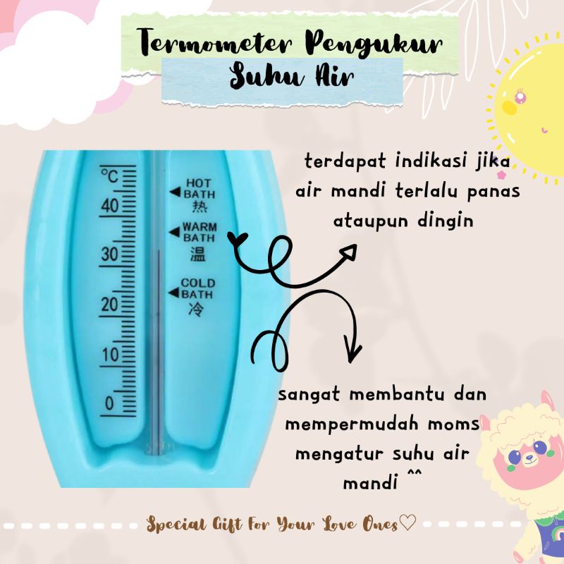 Termometer Air Mandi Anak Bayi Bentuk Beruang Thermometer Pengukur Suhu Air Bak Mandi Anak Bayi