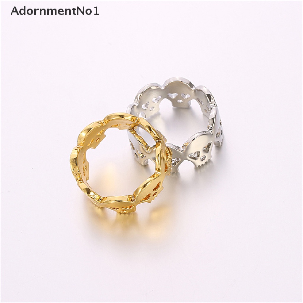 (AdornmentNo1) Cincin Bentuk Hati Bahan Stainless Steel Model Gothic / Punk Untuk Wanita