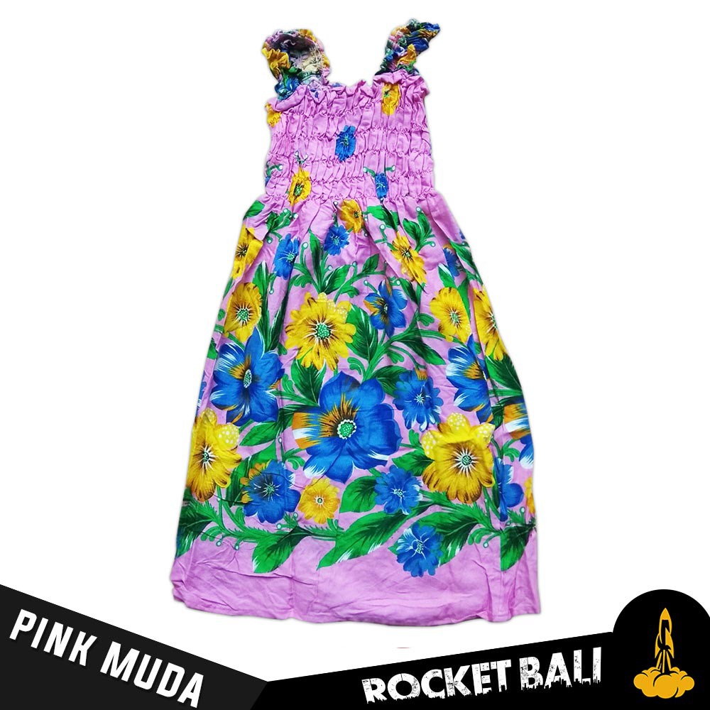 Dress Anak Tanpa Lengan - Daster Anak Adem - Dress Anak Pink - Daster Anak Murah - Supplier Daster