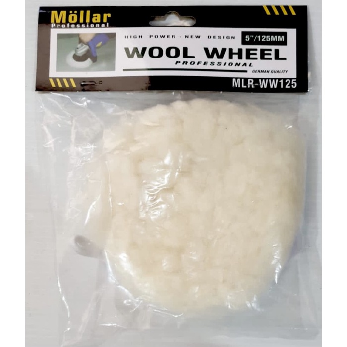 Wool Wheel Polisher Pembersih Wol Poles Mollar 5&quot; 125mm WW125