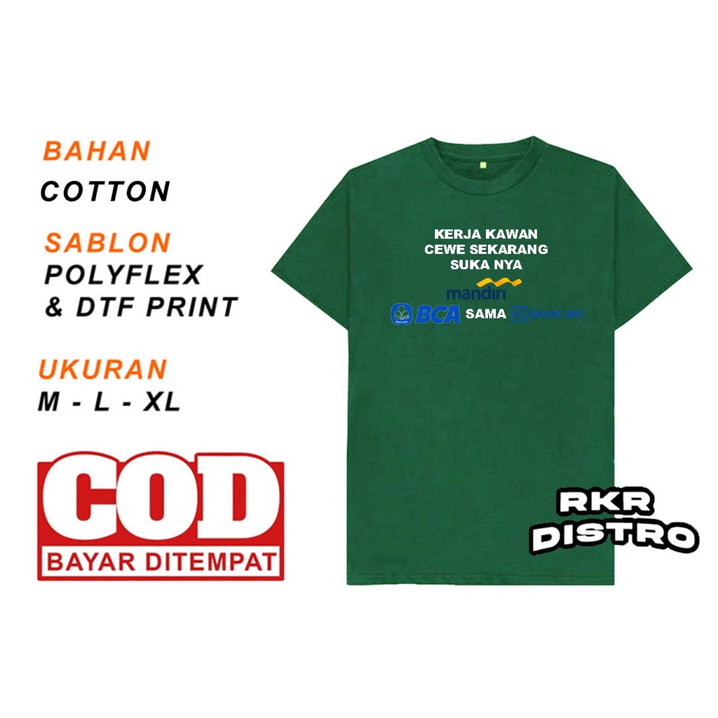 kaos kerja kawan / kaos viral / kaos pria murah