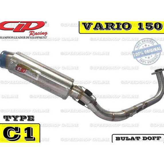 Termurah Knalpot Cld Racing Vario 150Fi Type C1 Silencer Bulat Doff Termurah