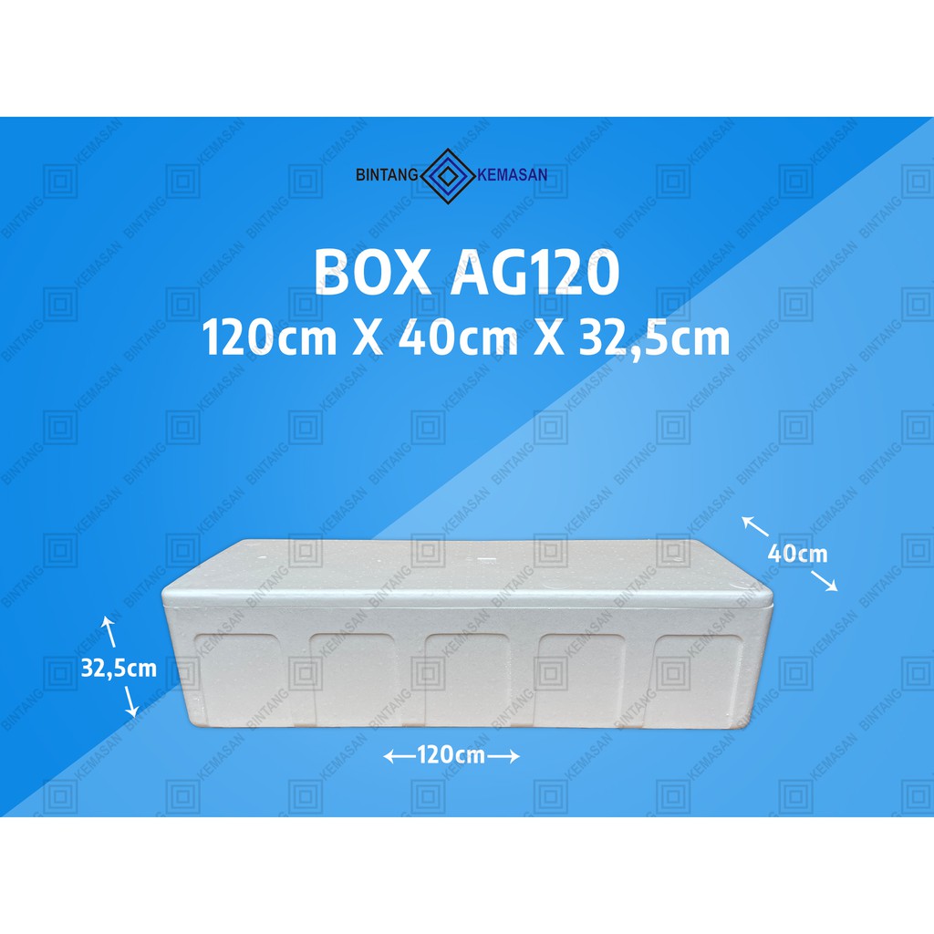 Box Styrofoam AG120 120 x 40 x 32.5cm Box Ikan/Box Foam/Box Packing/Box Sterofoam