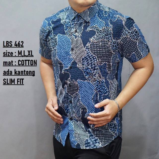 KEMEJA PRIA SLIMFIT / KEMEJA BATIK / BATIK SLIMFIT  / ATASAN PRIA / BATIK PRIA / BATIK  CM47