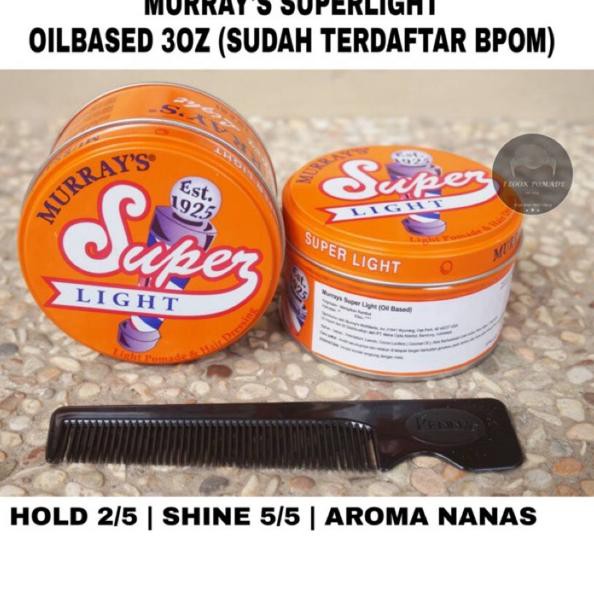 MURRAYS SUPERLIGHT POMADE SUDAH TERDAFTAR BPOM 3 OZ MURRAY FREE SISIR SAKU