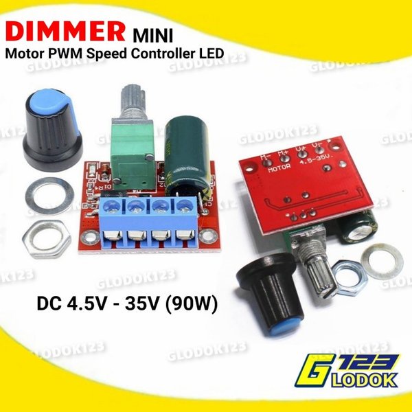 Dimer Dimmer Mini DC Motor PWM Speed Controller 5A 90W 4.5V-35V LED