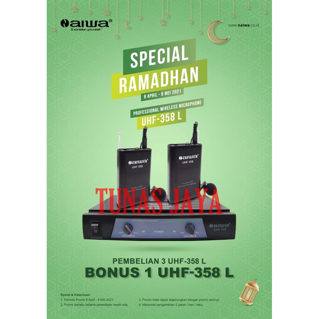 Mic Wireless Aiwa UHF 358 Clip on Special Ramadhan