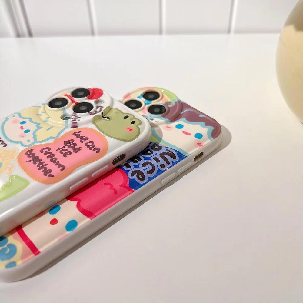 Case Motif Graffiti Beruang Untuk iPhone 12 13 11 Pro Max X Xs Max Xr hfsc