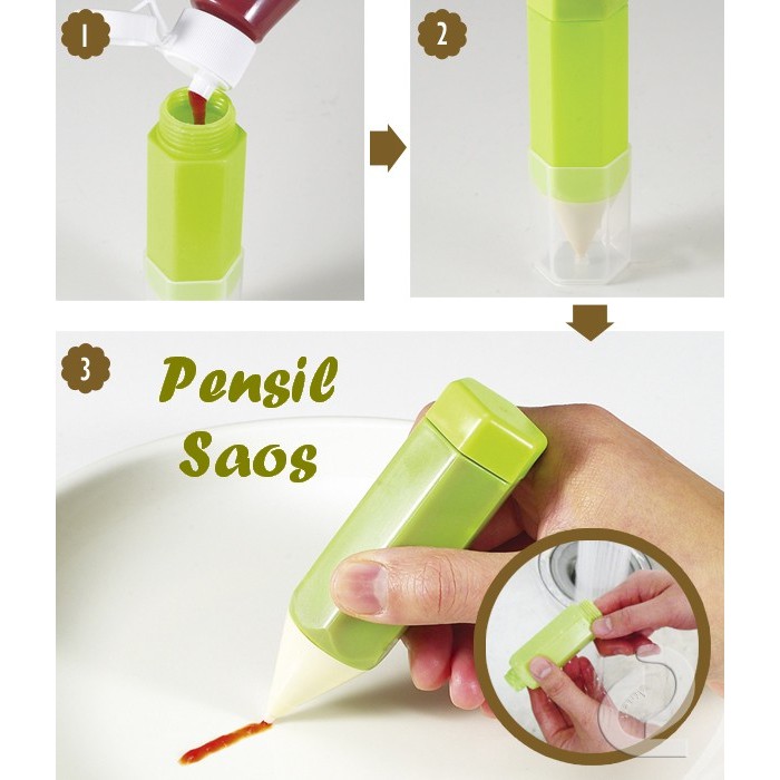

GRATIS ONGKIR Pensil Saos (Dapat diisi saos atau coklat untuk menggambar makanan)
