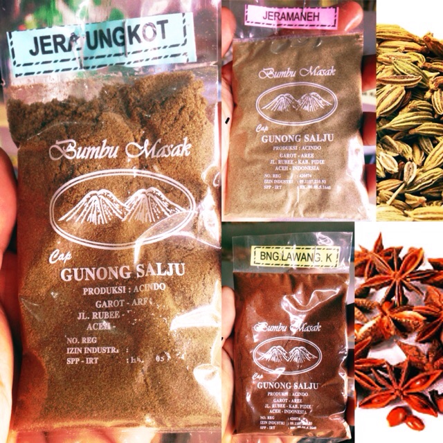 

Bubuk Jintan Caraway, Adas Manis, Bunga lawang, Cengkeh