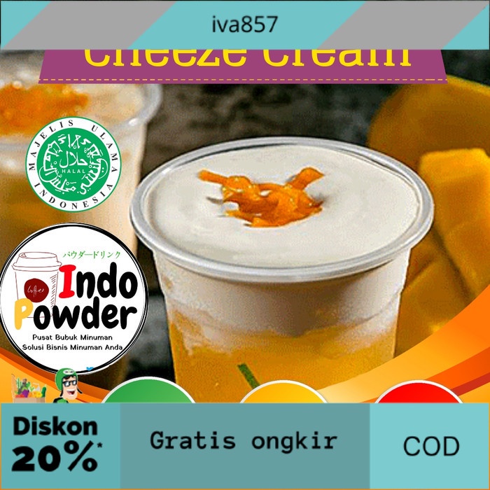 

PROMO Cheese Cream 1Kg / Bubuk Cheese Cream 1 Kg / Cheese Foam 1kg GRATIS ONGKIR