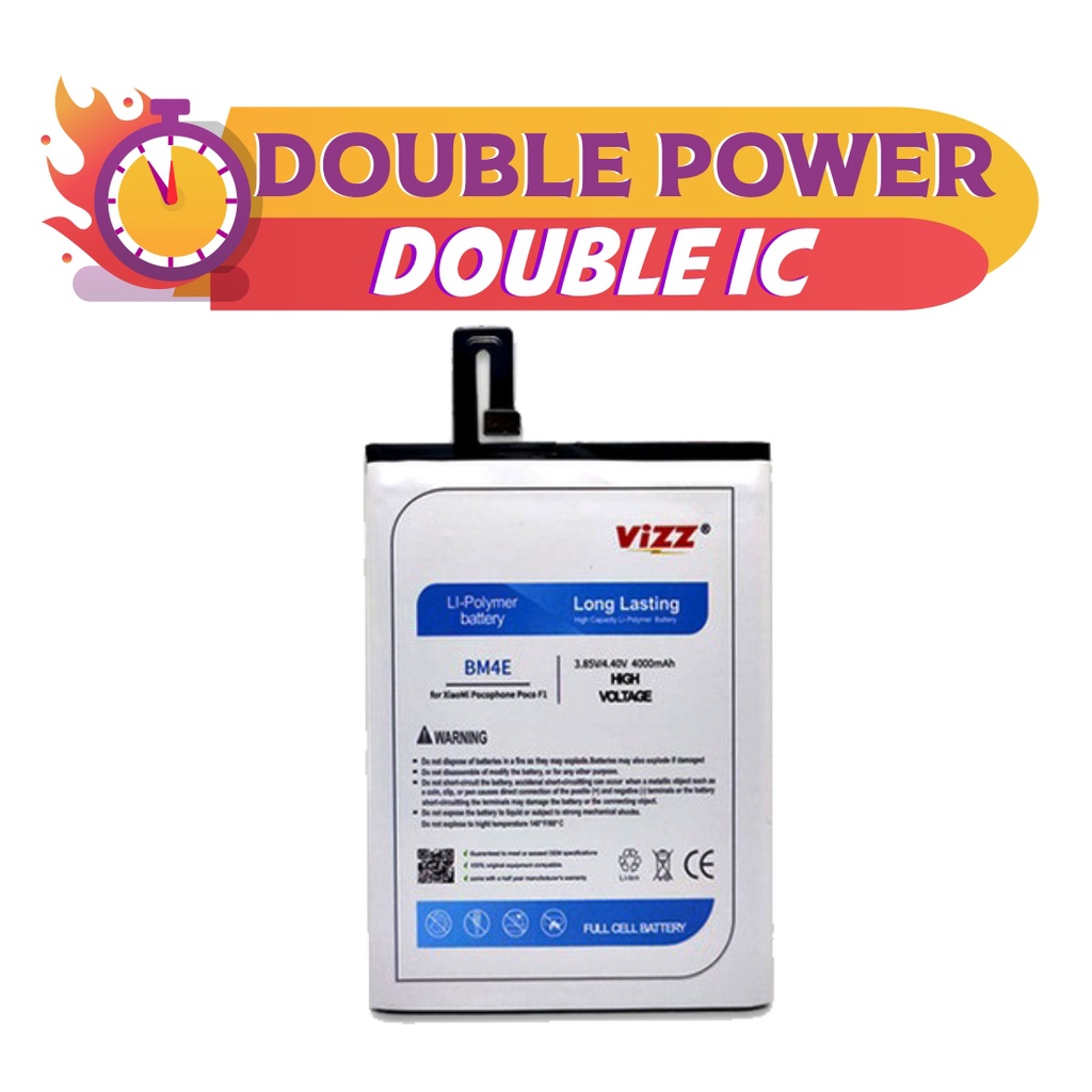 BATERAI VIZZ XIAOMI BM4E / POCOPHONE F1 DOUBLE POWER