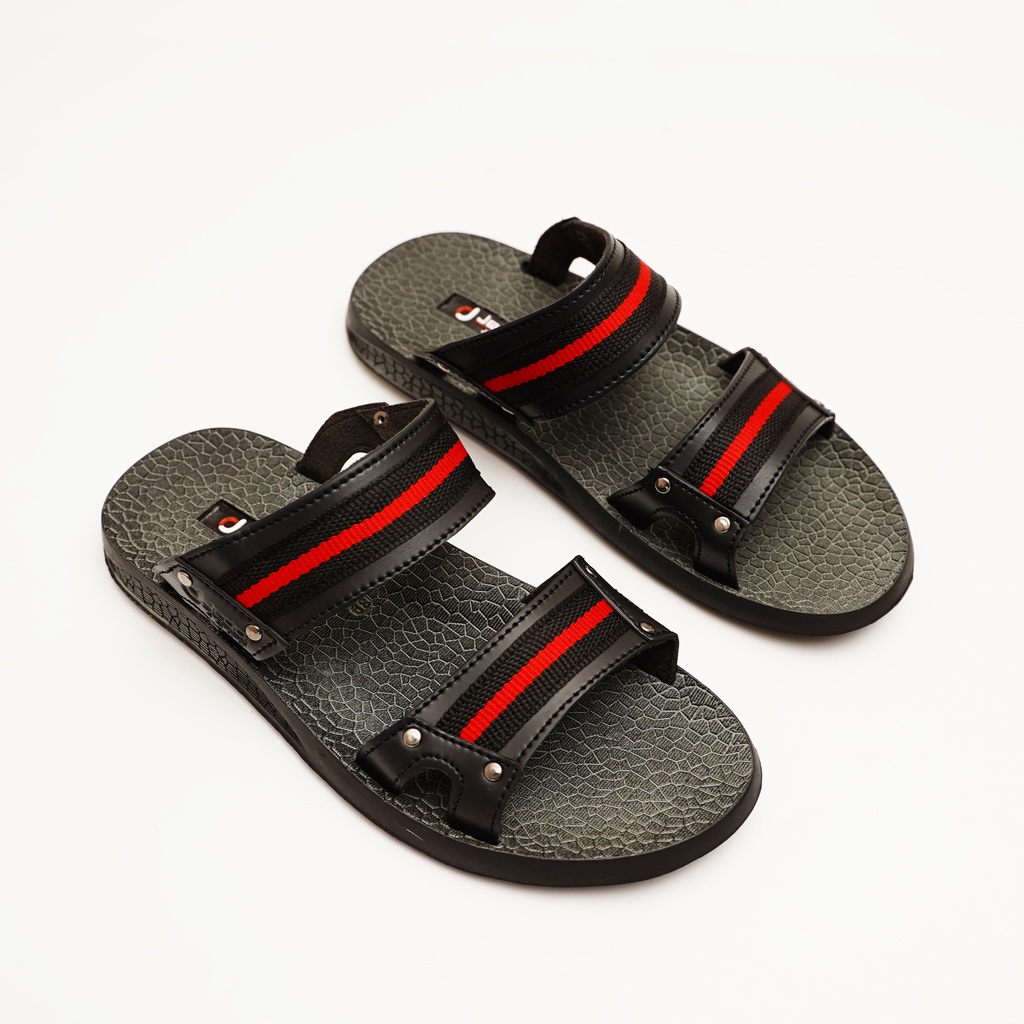 JEDDI [SPARTA 201] Sandal Selop Kulit Pria/ Sandal Selop Cowok Premium Dewasa/ Sendal Kulit Pria
