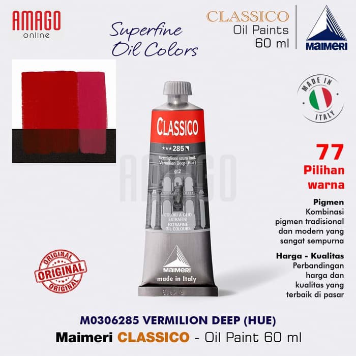 

MAIMERI Classico - Oil Paint - Vermilion Deep - Hue - 60ml - M0306285