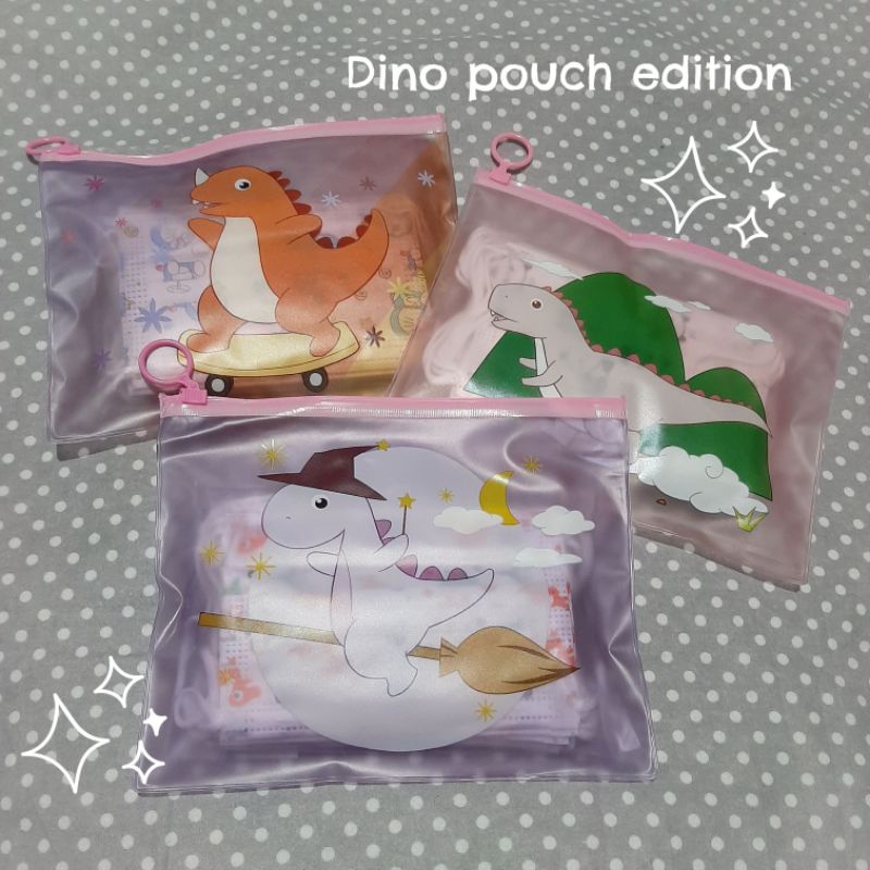 Masker Kids dengan pouch tempat masker isi 10pcs masker anak