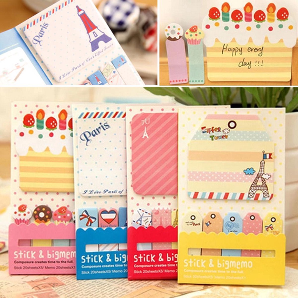 

STICKY NOTES MENARA EIFFEL - STIKI NOTE MEMO PAD KERTAS PENANDA UCAPAN REMEMBER PAPER WORK RECORD